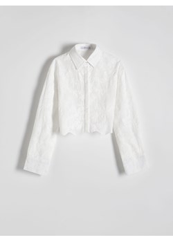 Reserved - Koszula z haftem - złamana biel ze sklepu Reserved w kategorii Koszule damskie - zdjęcie 171984264