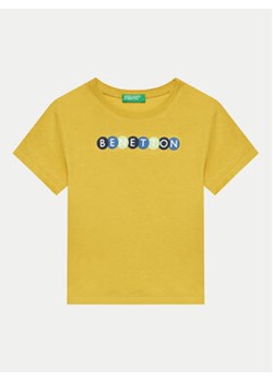 United Colors Of Benetton T-Shirt 3I1XG10EH Beżowy Regular Fit ze sklepu MODIVO w kategorii T-shirty chłopięce - zdjęcie 171987183