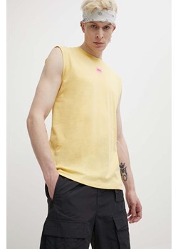 HUGO t-shirt bawełniany męski kolor żółty ze sklepu ANSWEAR.com w kategorii T-shirty męskie - zdjęcie 171987933