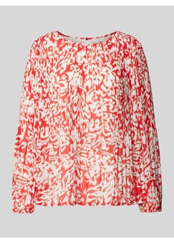 Bluzka z plisami i okrągłym dekoltem ze sklepu Peek&Cloppenburg  w kategorii Bluzki damskie - zdjęcie 171989443