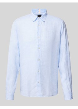 Koszula lniana o kroju regular fit z kołnierzykiem typu kent model ‘Liam’ ze sklepu Peek&Cloppenburg  w kategorii Koszule męskie - zdjęcie 171989674