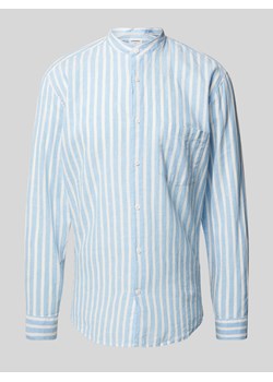 Koszula lniana o kroju Slim Fit z wzorem w paski ze sklepu Peek&Cloppenburg  w kategorii Koszule męskie - zdjęcie 171989693