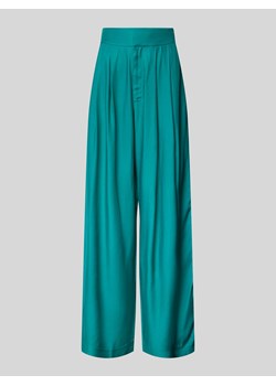 Spodnie materiałowe z szeroką nogawką i zakładkami w pasie model ‘KRISSI’ ze sklepu Peek&Cloppenburg  w kategorii Spodnie damskie - zdjęcie 171989782