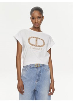 TWINSET T-Shirt 241TT2142 Biały Loose Fit ze sklepu MODIVO w kategorii Bluzki damskie - zdjęcie 171991044