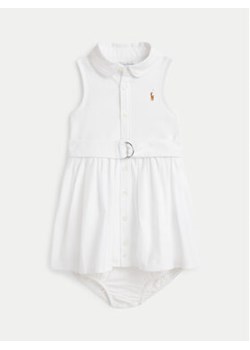 Polo Ralph Lauren Sukienka codzienna 310934188001 Biały Regular Fit ze sklepu MODIVO w kategorii Sukienki dziewczęce - zdjęcie 171991261