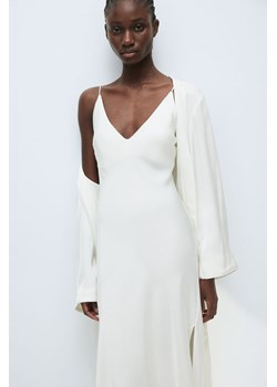 H & M - Satynowa koszula nocna na ramiączkach - Biały ze sklepu H&M w kategorii Koszule nocne - zdjęcie 171991362