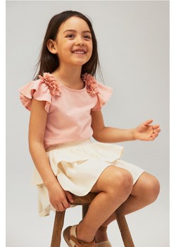 H & M - Top z falbankowym rękawem - Pomarańczowy ze sklepu H&M w kategorii Bluzki dziewczęce - zdjęcie 171991421