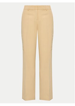 DKNY Spodnie materiałowe UB4PX263 Beżowy Regular Fit ze sklepu MODIVO w kategorii Spodnie damskie - zdjęcie 171992434