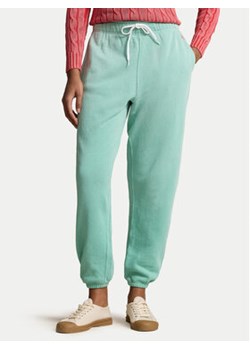 Polo Ralph Lauren Spodnie dresowe 211935585004 Zielony Regular Fit ze sklepu MODIVO w kategorii Spodnie damskie - zdjęcie 171992493