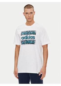 adidas T-Shirt HY1338 Biały Regular Fit ze sklepu MODIVO w kategorii T-shirty męskie - zdjęcie 171992634