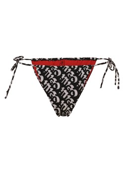 HUGO Damskie figi bikini - Bonnie Side Tie Kobiety Sztuczne włókno czarny wzorzysty ze sklepu vangraaf w kategorii Stroje kąpielowe - zdjęcie 171993441