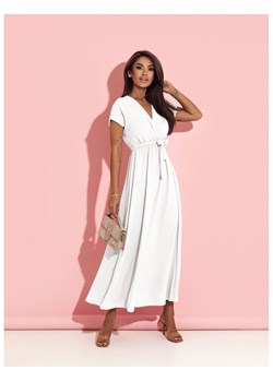 Elegancka sukienka maxi z paskiem ALIDA - biała ze sklepu magmac.pl w kategorii Sukienki - zdjęcie 171993644