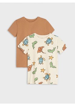 Sinsay - Koszulki 2 pack - kremowy ze sklepu Sinsay w kategorii T-shirty chłopięce - zdjęcie 171995291