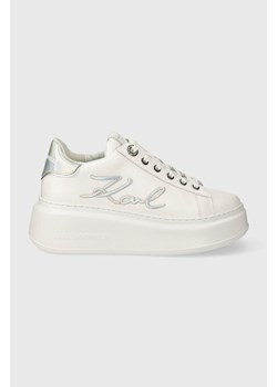 Karl Lagerfeld sneakersy skórzane ANAKAPRI kolor biały KL63510A ze sklepu ANSWEAR.com w kategorii Buty sportowe damskie - zdjęcie 171995771