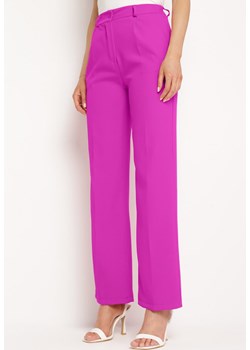 Fioletowe Spodnie w Stylu Garniturowym ze Szlufkami Dionissa ze sklepu Born2be Odzież w kategorii Spodnie damskie - zdjęcie 171995844