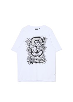 Cropp - Biały t-shirt z nadrukiem - biały ze sklepu Cropp w kategorii T-shirty męskie - zdjęcie 171997404