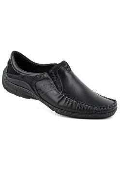 Buty męskie mokasyny skórzane 627K czarne ze sklepu butyolivier w kategorii Mokasyny męskie - zdjęcie 171997743