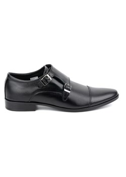 Skórzane buty wizytowe Monki 306LU czarne ze sklepu butyolivier w kategorii Buty eleganckie męskie - zdjęcie 171997872