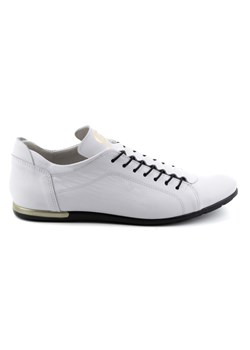 Buty sportowe męskie skórzane 2123 białe ze sklepu butyolivier w kategorii Półbuty męskie - zdjęcie 171998673