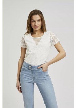 Koronkowa bluzka biała ze sklepu Moodo.pl w kategorii Bluzki damskie - zdjęcie 171998800