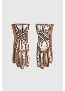 Rękawiczki z pikowaniem brązowe ze sklepu Moodo.pl w kategorii Rękawiczki damskie - zdjęcie 171998872