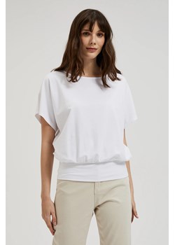 Gładka bluzka z szerokimi rękawami biała ze sklepu Moodo.pl w kategorii Bluzki damskie - zdjęcie 171999011