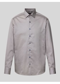 Koszula biznesowa o kroju modern fit ze wzorem na całej powierzchni ze sklepu Peek&Cloppenburg  w kategorii Koszule męskie - zdjęcie 172002404