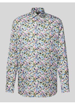 Koszula biznesowa o kroju modern fit ze wzorem na całej powierzchni ze sklepu Peek&Cloppenburg  w kategorii Koszule męskie - zdjęcie 172002440