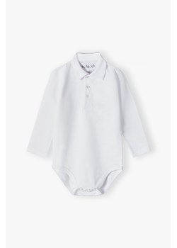 Bawełniane body niemowlęce z kołnierzykiem - białe ze sklepu 5.10.15 w kategorii Body niemowlęce - zdjęcie 172002690