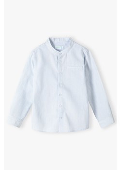 Niebieska koszula z długim rękawem ze stójką - długi rękaw ze sklepu 5.10.15 w kategorii Koszule chłopięce - zdjęcie 172002713