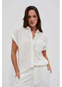 Koszula rozpinana z kieszonką biała ze sklepu 5.10.15 w kategorii Koszule damskie - zdjęcie 172002720