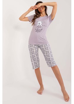 Bawełniana piżama damska z nogawką w kratę 3/4 ze sklepu 5.10.15 w kategorii Piżamy damskie - zdjęcie 172002740