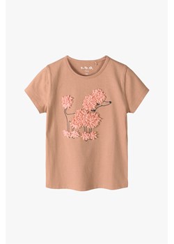 Dzianinowy t-shirt dziewczęcy z pieskiem - 5.10.15. ze sklepu 5.10.15 w kategorii Bluzki dziewczęce - zdjęcie 172002820
