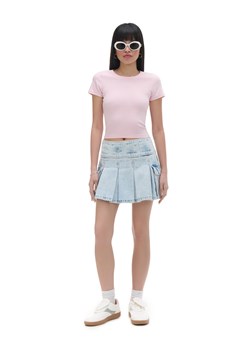 Cropp - Pastelowy różowy T-shirt - różowy ze sklepu Cropp w kategorii Bluzki damskie - zdjęcie 172003302