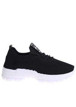 Czarne wsuwane buty sportowe /A4-3 16147 G280/ ze sklepu Pantofelek24.pl w kategorii Buty sportowe damskie - zdjęcie 172003704