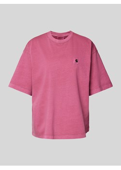 T-shirt o kroju oversized z naszywką z logo model ‘NELSON’ ze sklepu Peek&Cloppenburg  w kategorii Bluzki damskie - zdjęcie 172005714