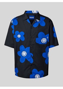 Koszula casualowa o kroju regular fit z kwiatowym wzorem model ‘Eligino’ ze sklepu Peek&Cloppenburg  w kategorii Koszule męskie - zdjęcie 172005894