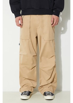 PLEASURES spodnie Public Utility Pants męskie kolor beżowy proste P24SP038.BEIGE ze sklepu PRM w kategorii Spodnie męskie - zdjęcie 172010104
