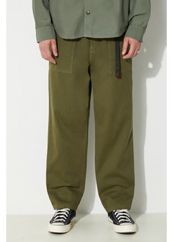 Gramicci spodnie bawełniane Loose Tapered Ridge Pant kolor zielony proste G114.OGT ze sklepu PRM w kategorii Spodnie męskie - zdjęcie 172010112