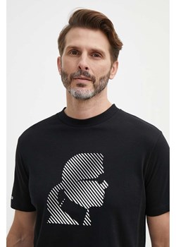 Karl Lagerfeld t-shirt bawełniany męski kolor czarny z nadrukiem 542224.755052 ze sklepu ANSWEAR.com w kategorii T-shirty męskie - zdjęcie 172010433