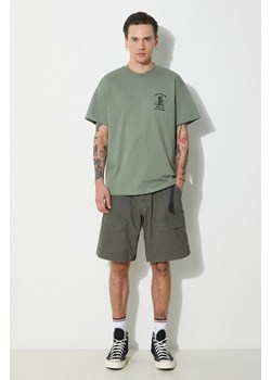 Carhartt WIP t-shirt bawełniany S/S Icons T-Shirt męski kolor zielony z aplikacją I033271.22RXX ze sklepu PRM w kategorii T-shirty męskie - zdjęcie 172010500