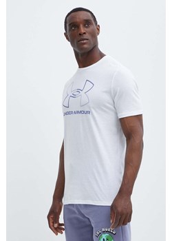 Under Armour t-shirt męski kolor biały wzorzysty ze sklepu ANSWEAR.com w kategorii T-shirty męskie - zdjęcie 172010541