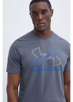 Under Armour t-shirt męski kolor szary wzorzysty ze sklepu ANSWEAR.com w kategorii T-shirty męskie - zdjęcie 172010560
