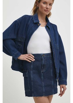 Answear Lab spódnica jeansowa kolor niebieski mini prosta ze sklepu ANSWEAR.com w kategorii Spódnice - zdjęcie 172010671