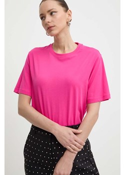 Silvian Heach t-shirt bawełniany damski kolor różowy ze sklepu ANSWEAR.com w kategorii Bluzki damskie - zdjęcie 172010692