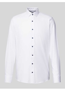 Koszula biznesowa o kroju body fit z delikatnie fakturowanym wzorem ze sklepu Peek&Cloppenburg  w kategorii Koszule męskie - zdjęcie 172010713