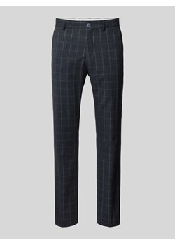 Spodnie do garnituru o kroju slim fit z wzorem w kratę model ‘OASIS’ ze sklepu Peek&Cloppenburg  w kategorii Spodnie męskie - zdjęcie 172010774