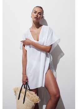 H & M - Plażowa tunika oversize - Biały ze sklepu H&M w kategorii Odzież plażowa - zdjęcie 172010820