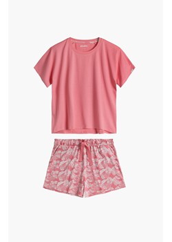 Bawełniana piżama damska różowa NLP-470, Kolor różowy-wzór, Rozmiar S, ATLANTIC ze sklepu Intymna w kategorii Piżamy damskie - zdjęcie 172010851
