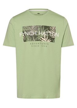 Fynch-Hatton Koszulka męska Mężczyźni Bawełna seledynowy nadruk ze sklepu vangraaf w kategorii T-shirty męskie - zdjęcie 172011263